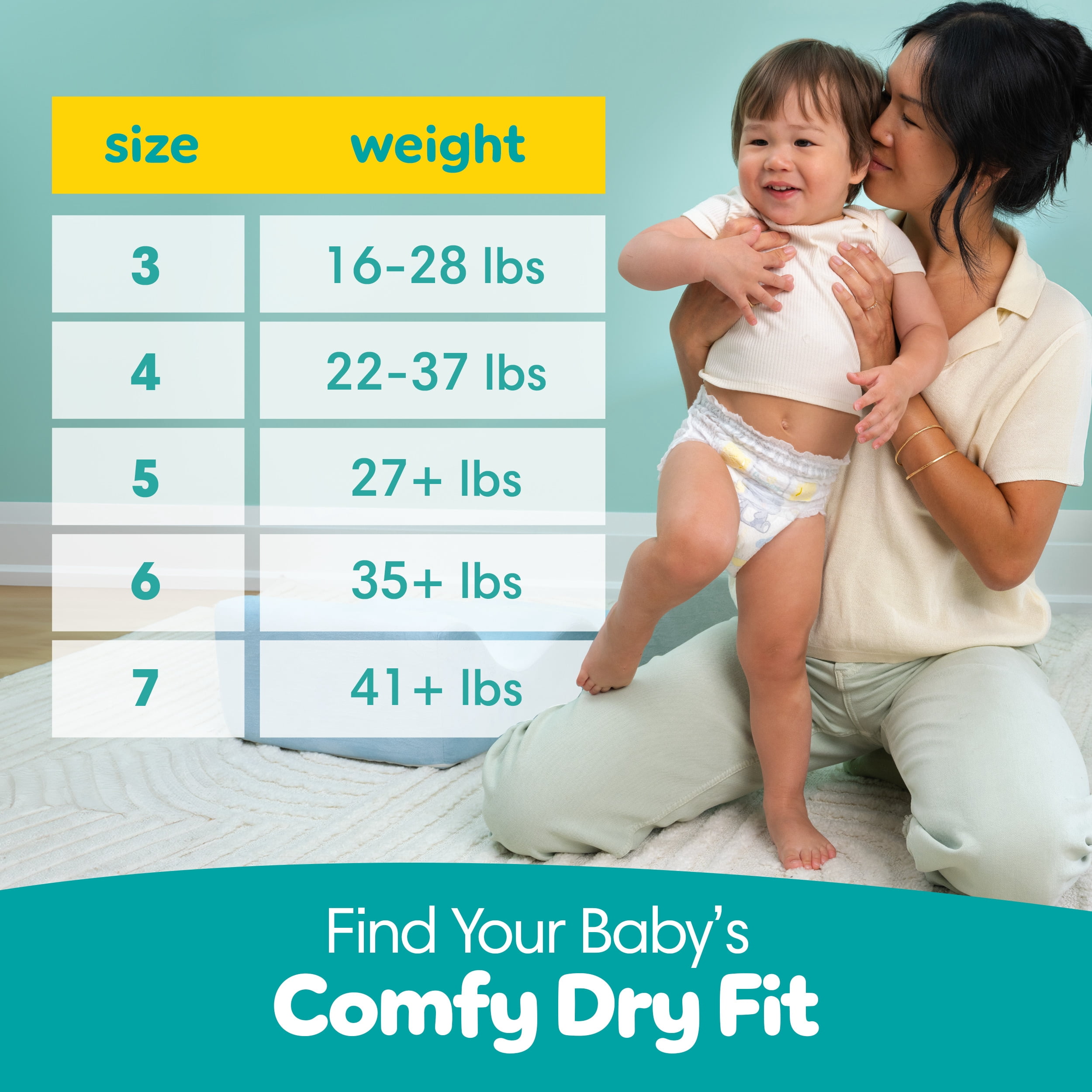 Pampers Couches - Swaddlers 360° - Taille 3, jusqu'à 100 % Anti-Fuites avec Ajustement Sec et Confortable, Onglets Faciles à Enlever Conçus pour des Changements Faciles, Couche à Enfiler
