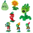 thumbnail image 2 of Bingirl Plants VS Zombies Building Blocks Cartoon Small Particles Assemble Building Bricks Decompression Toys For Kids Z71016, 2 of 9
