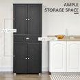 thumbnail image 4 of HOMCOM 72" Kitchen Pantry with Drawer, 4 Doors and 3 Adjustable Shelves, 4 of 10