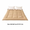 thumbnail image 3 of SLYNSHome Liquidation Protège-Matelas Format Simple Dessus Coussin Respirant Surmatelas 70x79x1.2 Pouces Housse de Matelas - Café, 3 of 8
