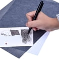 thumbnail image 4 of Cagogo under $5 Transfer Paper, 50 Sheets Transfer Paper Graphite Carbon Coated Paper, A4 Size 21x29.7cm Tracing Copy Paper for Arts Crafts, Reusable Carbon Paper for Woodworking Drawing, 4 of 8