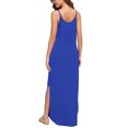 thumbnail image 4 of Robes Décontractées pour Femmes 2023 Mode Tendance Femmes Décontracté Col en V Robes Unies Été Robe Sans Manches à Enfiler Robes de Soirée pour Femmes Élégantes Chic en Liquidation, 4 of 6