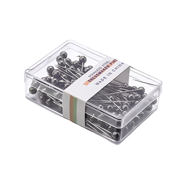 Needle and Thread Kit Sewing Pins Set for DIY Projects – 100 Straight Pins with Multicolor Pearlized Heads for Fabric Quilting and Crafting