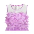thumbnail image 4 of Robe Fille Violette Fleur Dimensionnelle Anniversaire Mariage Robe 5 Ans, 4 of 6