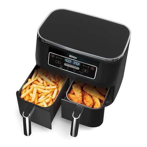 Refurbished Ninja DZ100 Foodi 4-in-1 8-qt. 2-Basket Air Fryer with DualZone Technology