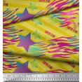 thumbnail image 2 of Soimoi polyester Crepe Fabric Star & Diagonal Stripe Print Sewing Fabric Yard 42 Inch Wide, 2 of 3