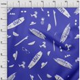 thumbnail image 3 of oneOone Rayon Blue Fabric Beach Craft Projects Decor Fabric Printed By The Yard 56 Inch Wide, 3 of 4