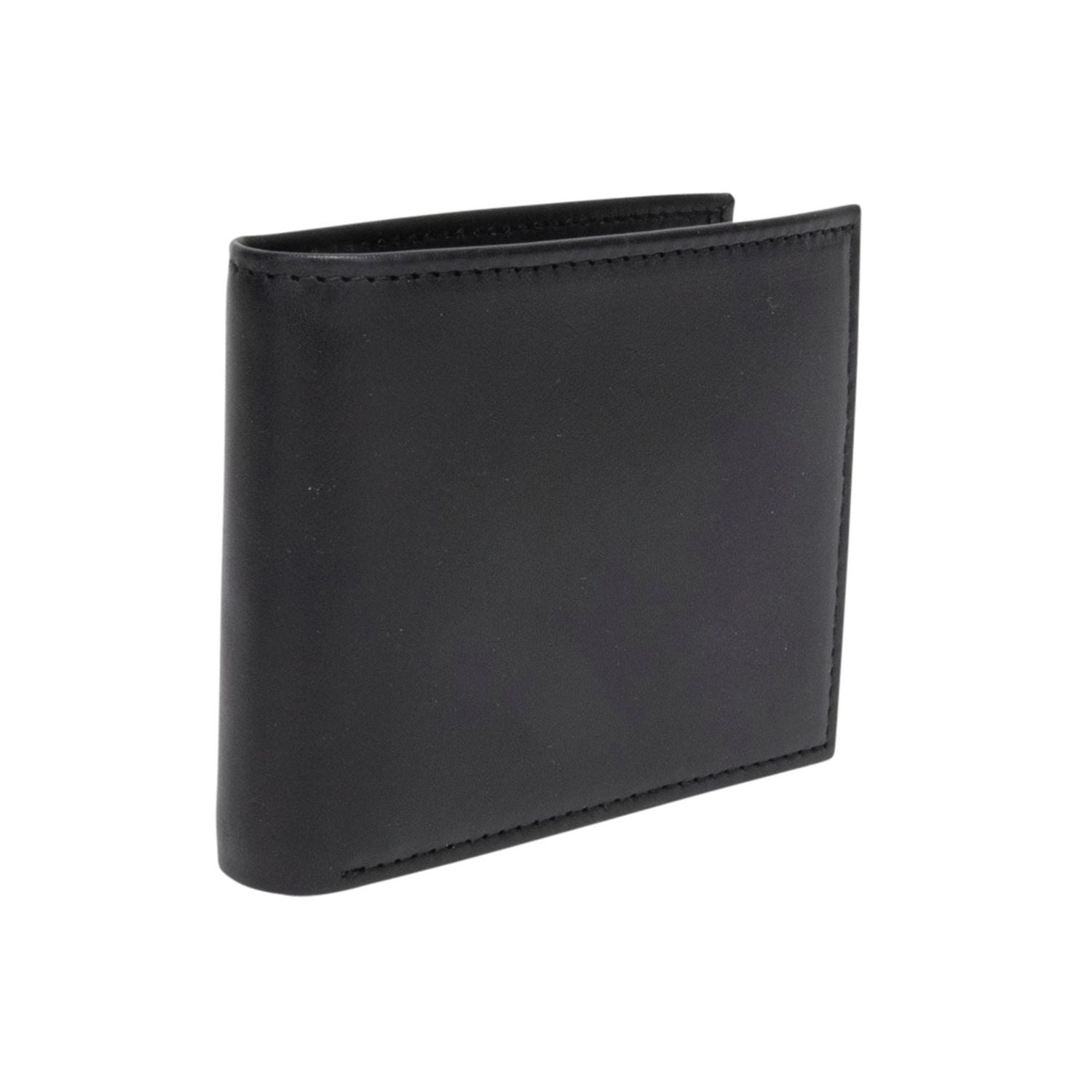 Portefeuille Homme Slim R70 en Cuir Grainé avec 3 Volets Fixes, 4 Fenêtres pour Cartes d'Identité, 2 Emplacements pour Cartes avec RFID