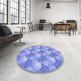 thumbnail image 4 of Ahgly Company Tapis d'Intérieur Lavable en Machine Rectangle Transitionnel Jeans Bleu, 2 Pieds x 3 Pieds, 4 of 7
