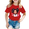 thumbnail image 1 of FhsagQ The 7th Of July Fille Enfant Mignonne Graphique Col Rond Manches Courtes Tee Été Décontracté T-Shirt Tout-Petit Fille Printemps The 7th Of July T-Shirts 4T Ensembles Rouge 11-12 Ans, 1 of 5
