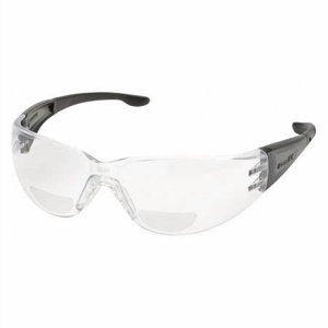 Elvex Clear Bifocal Reading Glasses, Scratch-Resistant, Wraparound