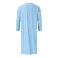 thumbnail image 3 of Men's Muslim Arabia Casual Long Sleeve Robe - Solid Pocket Loose Shirt for Daily - Chiffon Material & Embroidered Design, 3 of 5