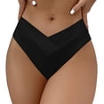 thumbnail image 1 of Women's V Cut High Waisted Swim Bottom Hipster High Cut Bikini Swimsuit Bottom, 1 of 6