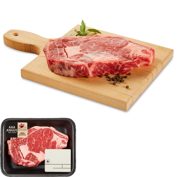 Bifteck de côte désossé, Mon marché fraîcheur, 1 bifteck, Bœuf Angus AAA, 0.38 - 0.58 KG