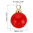 thumbnail image 2 of Unique Bargains Pendentifs Perles Factices 8 mm, Lot de 150 Perles Rondes Imitation Perle, Rouge Doré, 2 of 6