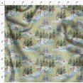 thumbnail image 4 of Soimoi Beige Rayon Fabric Animals & Pine Tree Print Fabric by the Yard 56 Inch Wide, 4 of 5