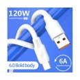thumbnail image 2 of Bold fast charging cable Universal data cable Type C Apple charging cable Android 120W super fast charging- Type-C, 2 of 5
