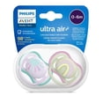 thumbnail image 4 of Philips Avent Ultra Air Pacifier 0-6 Months, Lilac Sun / Green Rainbow, 2 pack, SCF085/59, 4 of 7