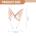 thumbnail image 2 of HINTRMENT Khaki Rabbit Ear Headband Animal Ear Hairband Cosplay Party Accessory Delicate Festival Headwear, 2 of 7