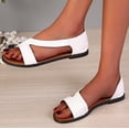 thumbnail image 2 of KIHOUT Summer Womens Sandals, Flat Fish Mouth Ladies Sandals Solid Color Open Toe Sandals, 2 of 6