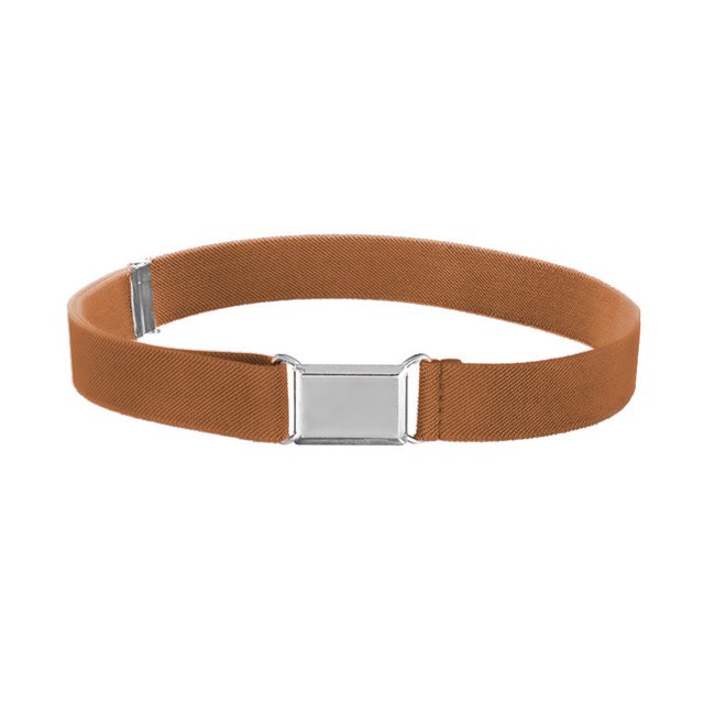 1 Ensemble Ceinture Élastique Simple pour Enfants Garçons Boucle Ajustable Taille Extensible Réutilisable Lavable Jeans Accessoires de Vêtements Beige Clair