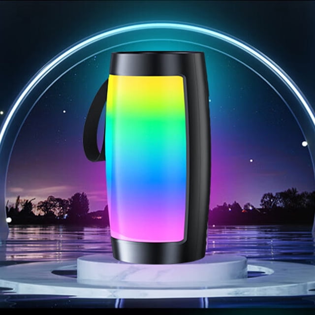 TopLLC Bluetooth audio sans fil Bluetooth Petit haut-parleur Subwoofer Maison coloré lumière extérieure portable Mini Insertion de la carte Haut-parleur Bluetooth audio