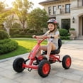 thumbnail image 4 of Gymax Go Kart for Kids 4 Wheel Toddler Ride On Pedal Car w/ Steering Handlebars Red, 4 of 10