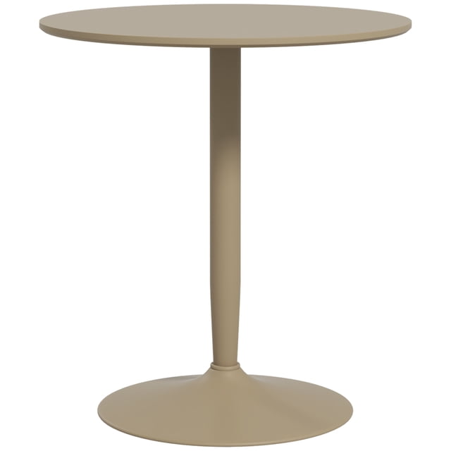 HOMCOM Table à Manger Ronde avec Base en Acier, Coussinet Antidérapant pour Salon