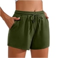 thumbnail image 4 of Plebaso 2 Pack Womens Sweat Shorts Casual Drawstring Running High Waisted Athletic Shorts with Pockets, 4 of 6