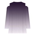 thumbnail image 5 of RXIRUCGD Haut à Enfiler Décontracté de Mode pour Femme à Dégradé à Manches Longues avec Épaule Manquante, Gris, Taille : S, 5 of 5