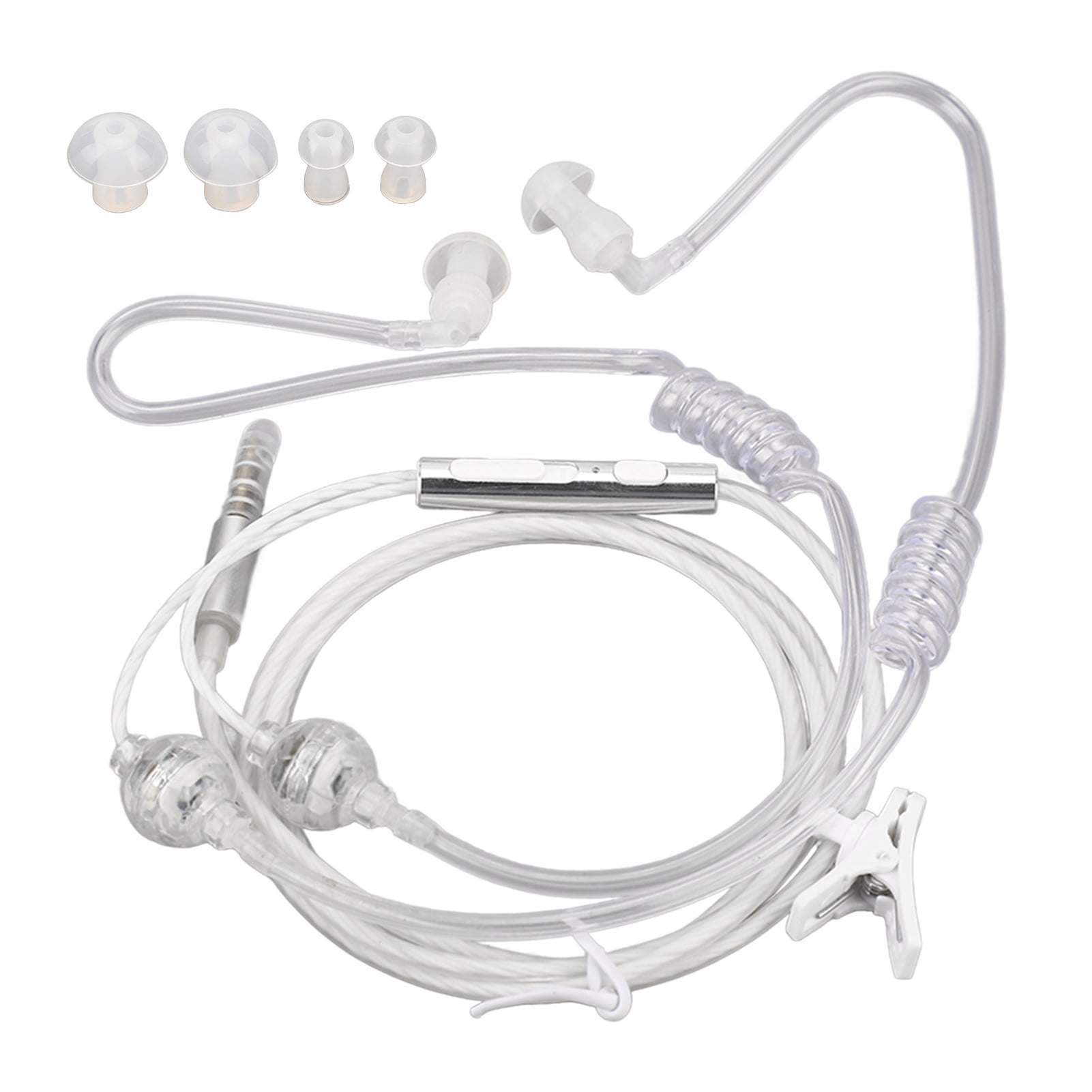 Air Tube Headset Air Tube Earbuds Binaural Air Tube Earbuds 3.5mm Air Tube Headset Air Tube Earbuds Ergonomic Radiation Free Noise Reduction Portable Binaural 3.5mm Air Tube