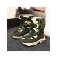 thumbnail image 4 of MAWCLOS Bottes Mi-Mollet Unisexes Bout Rond Chaussures d'Hiver Plateforme Antidérapantes Botte de Neige Doublée Peluche Randonnée Chaussure Chaude Camouflage Vert 13c, 4 of 9