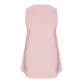 thumbnail image 5 of Dealovy Camisoles Grande Taille pour Femmes Décontractées Sans Manches à Encolure Dégagée avec Boutons Froncées de Couleur Unie Amples et Fluides, 5 of 5