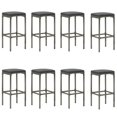 thumbnail image 5 of vidaXL 9 Piece Garden Bar Set with Cushions Grey, 5 of 5