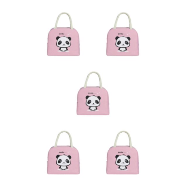 Transemion Stay Organized With Large Capacity For Home Or Office Large Capacity Design Lunch Bags For Women Bag light pink 1 5Set