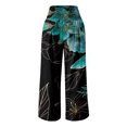 thumbnail image 4 of Pantalon Grand à Taille Élastique Mode Décontractée pour Femmes, Pantalon à Fleurs Colorées Imprimées avec Poches, Pantalon en Lin pour Femmes, Pantalon Habillé Décontracté pour Femmes, Pantalon Extensible Décontracté pour Femmes Grande Taille, 4 of 4