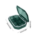 thumbnail image 3 of Matoen Sturdy Waterproof Travel Size Tablet Box 6 Compartments Small Pharmaceutical Or Small Jewelry Mini Container Gray Blue Green, 3 of 6