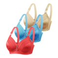 thumbnail image 1 of Qiyuancai 44 Nylon Gathering Anti Drop Bra, (3 Pack), 1 of 2