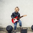 thumbnail image 4 of EGNMCR Guitare Jouet de 16 Pouces pour Enfants 4 Cordes Guitare Électrique Instruments de Musique pour Enfants Instrument Électronique Portable Multifonction Instruments de Musique pour Enfants, 4 of 6