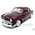 thumbnail image 1 of 1 by 24 1949 Ford Coupe Diecast Model Car - Burgundy, 1 of 1