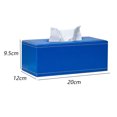 thumbnail image 2 of Tissue Box Cover Leather Retro Rectangular Multifunctional Napkin Holder, Modern Facial Tissue Pumping Paper Dispenser, 2 of 5