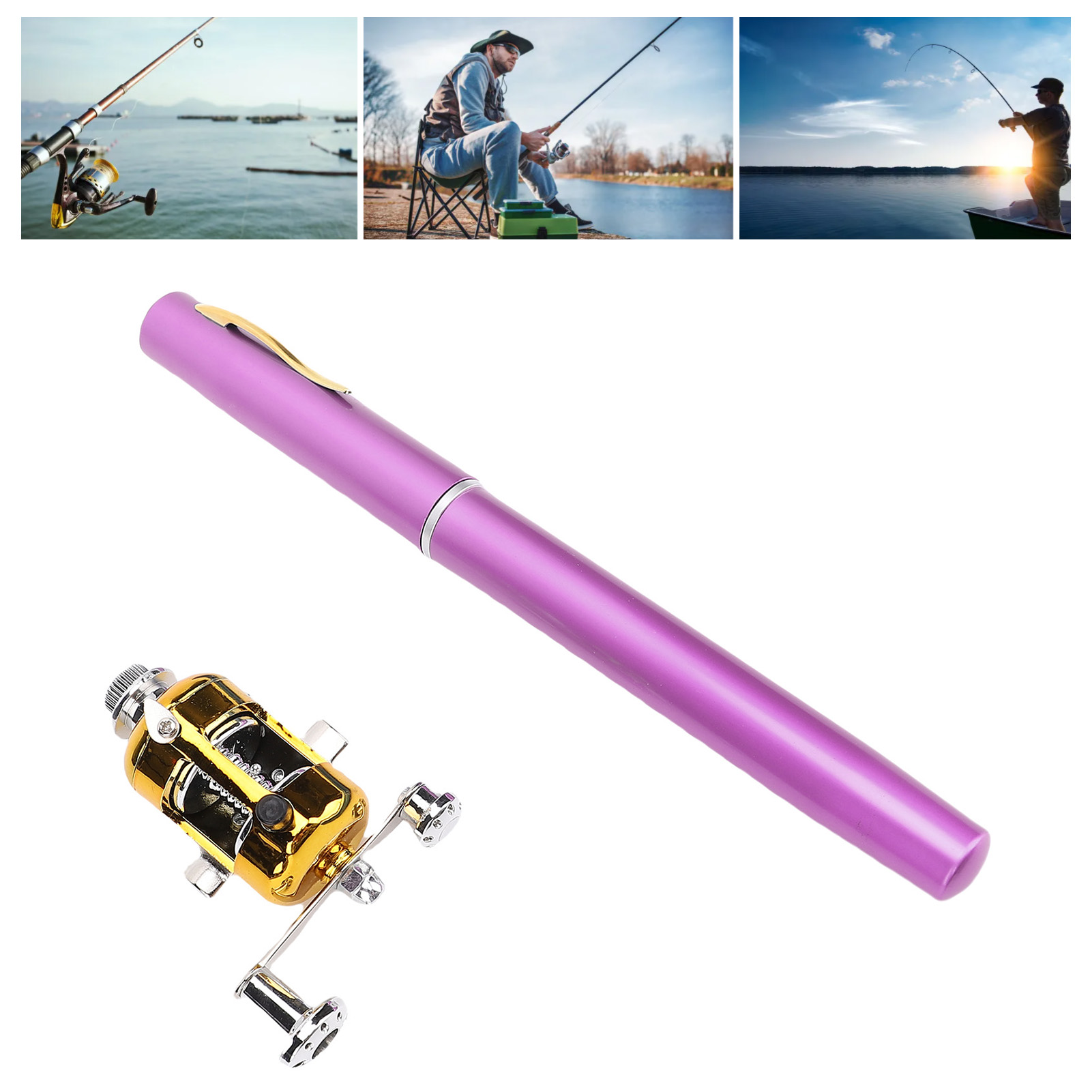 Portable Pen Fishing Rod, Lightweight Pocket Fishing Rod with Reel, High Strength, Fashion Statement for Fishing