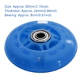 thumbnail image 1 of Maoww Roue de Trottinette pour Enfants en Métal Portable 80 mm Remplacement Réparation Patin à Roulettes Patin en Ligne Roues Colorées Pièce Composant Bleu, 1 of 6