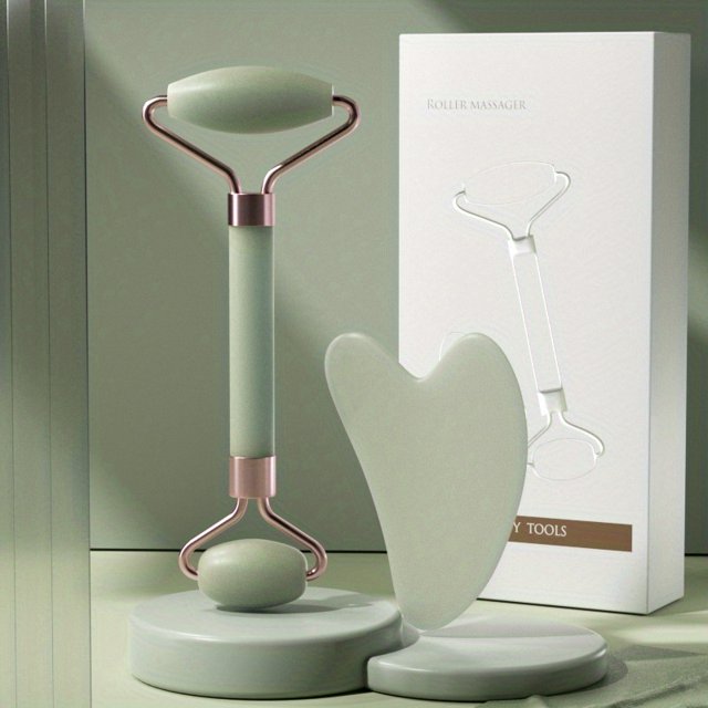 Idée Cadeau de Saint-Valentin : Planche de Gua Sha en Boîte pour Visage SPA Anti-Rides & Massage Corporel