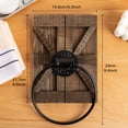 thumbnail image 1 of Shisuyan Rustic Hand Towel Ring Vintage Iron Wall Mounted Towel Holder Hanger Storage Rack with Wood Wall Backing for Bathroom Toilet or Kitchen Brown, 1 of 8