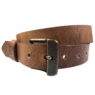 1.25"(32mm) Distressed Full Grain Leather Belt Handmade in Canada by Zelikovitz (46 for 44" Waist)