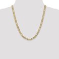 thumbnail image 2 of 14k Yellow Gold 22 Inch 6mm Concave Figaro Chain Necklace Pendant Charm, 2 of 9