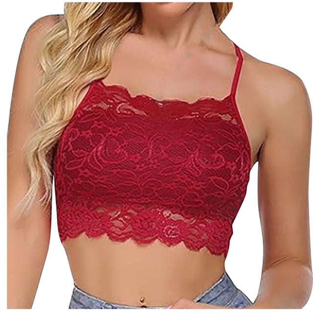 Bras for Women, Womens Solid Lace Wrapped Chest And Backless-thin Bra With Padding Breathable Underwear Daily Bra