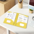 thumbnail image 3 of Yellow Plastic Folders With Pockets Heavy Duty Pocket Folders Letter Size File Folders For Documents Office School, 3 of 5