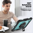 thumbnail image 4 of XYX For iPad Pro 11 inch Case 2024 (M4), 360 Rotating Shockproof Cover with Stand, Screen Protector, Shoulder Strap, Sky Blue PC, 4 of 7